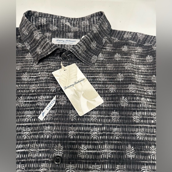 Tommy Bahama Men's XL Gray Button Up Shirt Long Sleeve Bahama Coast NWT $138